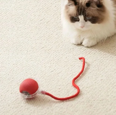 Otomatik Hareketli Top Kedi Oyuncağı – USB Şarjlı, Akıllı ve Eğlenceli